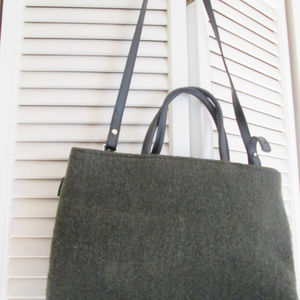 FURLA Italy Brown Wool Shoulder/Cross Body Bag